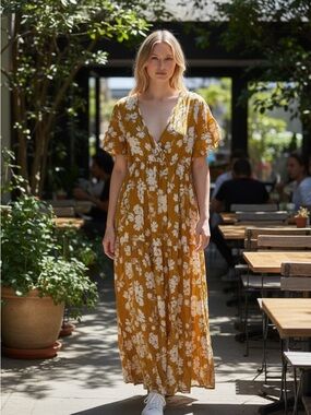 Floral Yellow Dress